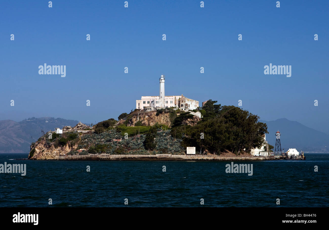 L'île d'Alcatraz, le Golden Gate National Recreation Area, San Francisco, Californie. Banque D'Images