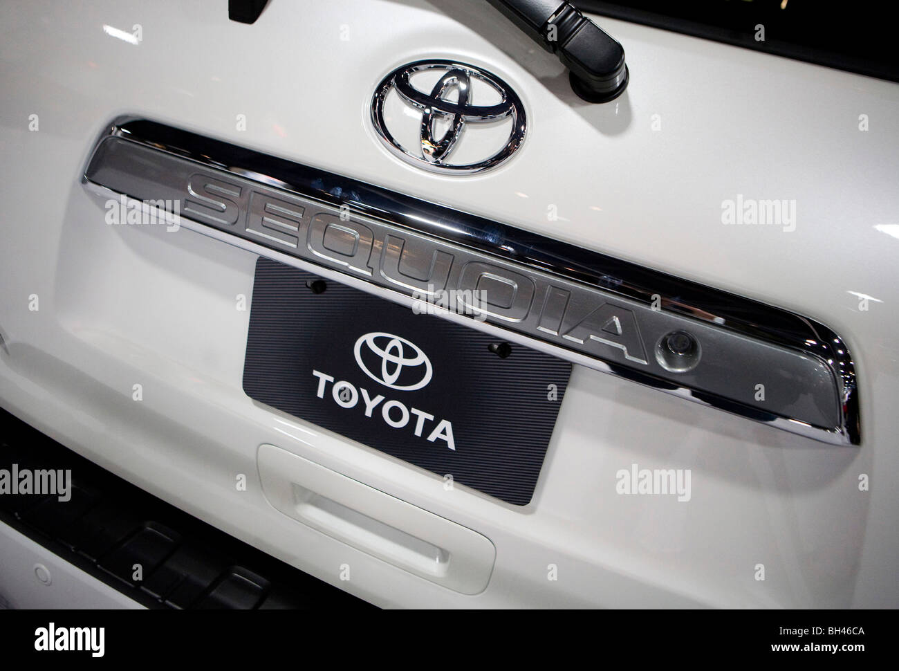 Les véhicules Toyota sur l'affichage. Banque D'Images