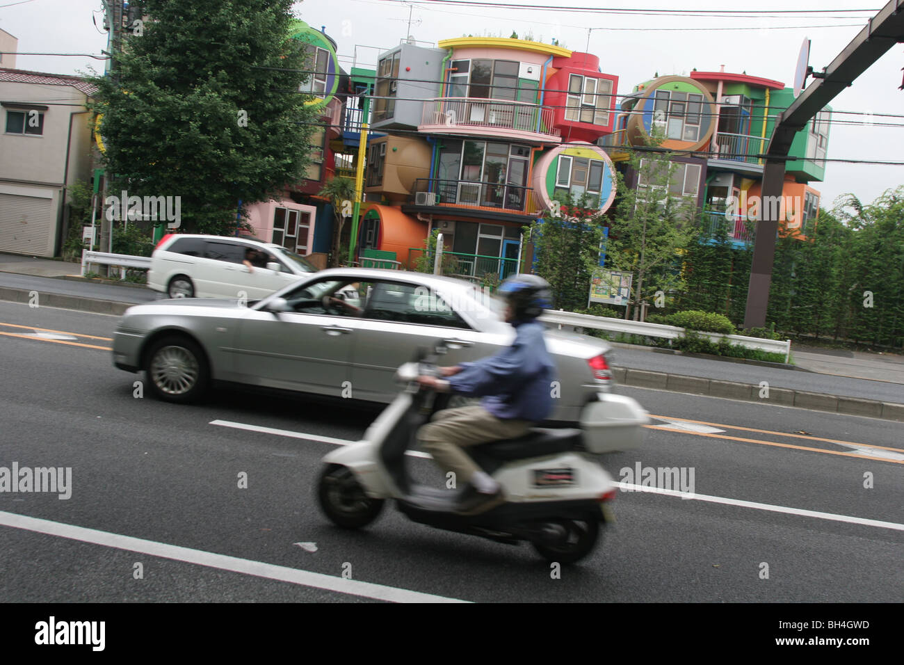 Images de la 9 appartements résidentiels, connu sous le nom de "destin réversible- Lofts En mémoire de Helen Keller', à Mitaka, Tokyo, Japon Banque D'Images
