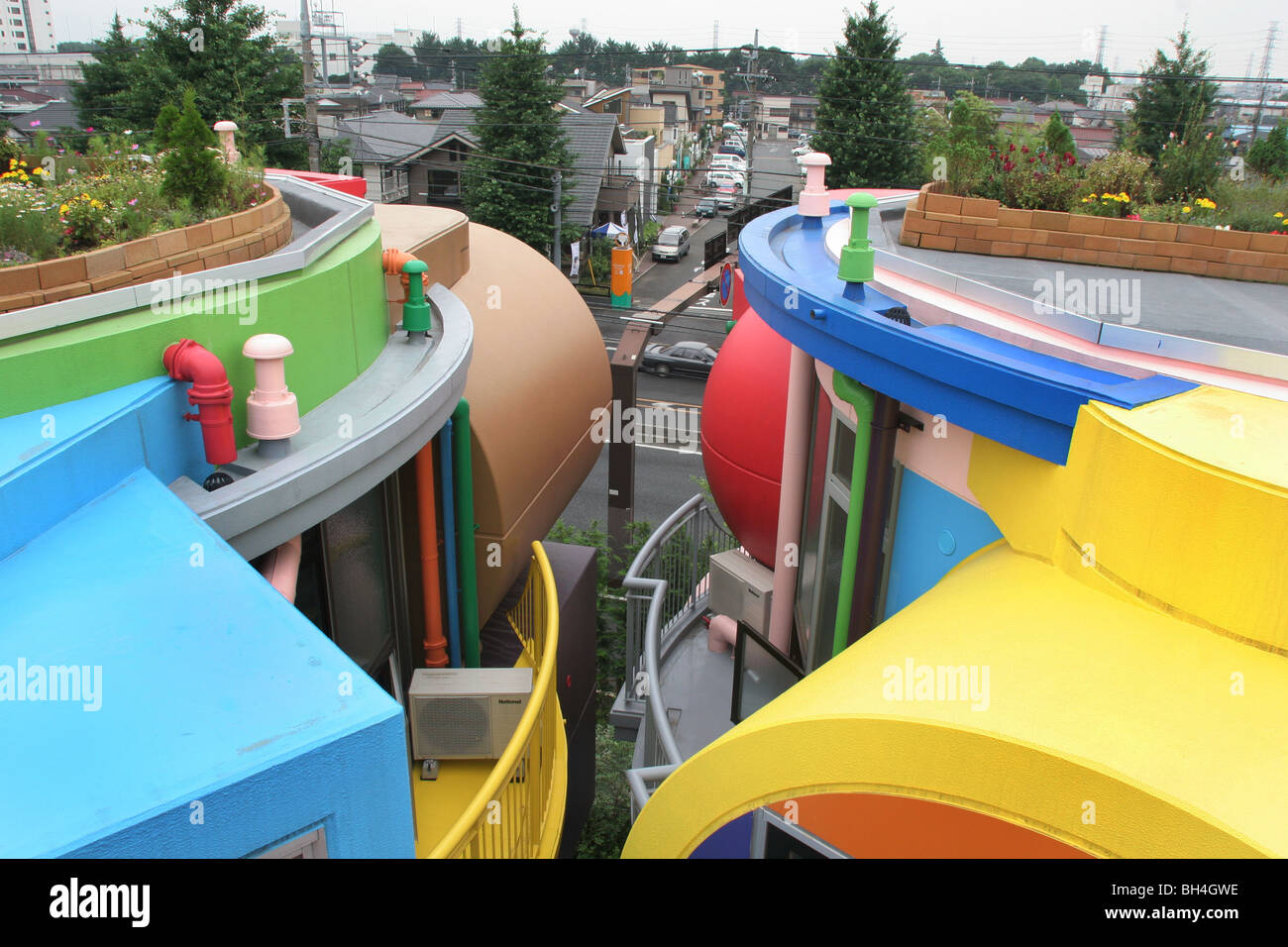 Images de la 9 appartements résidentiels, connu sous le nom de "destin réversible- Lofts En mémoire de Helen Keller', à Mitaka, Tokyo, Japon Banque D'Images