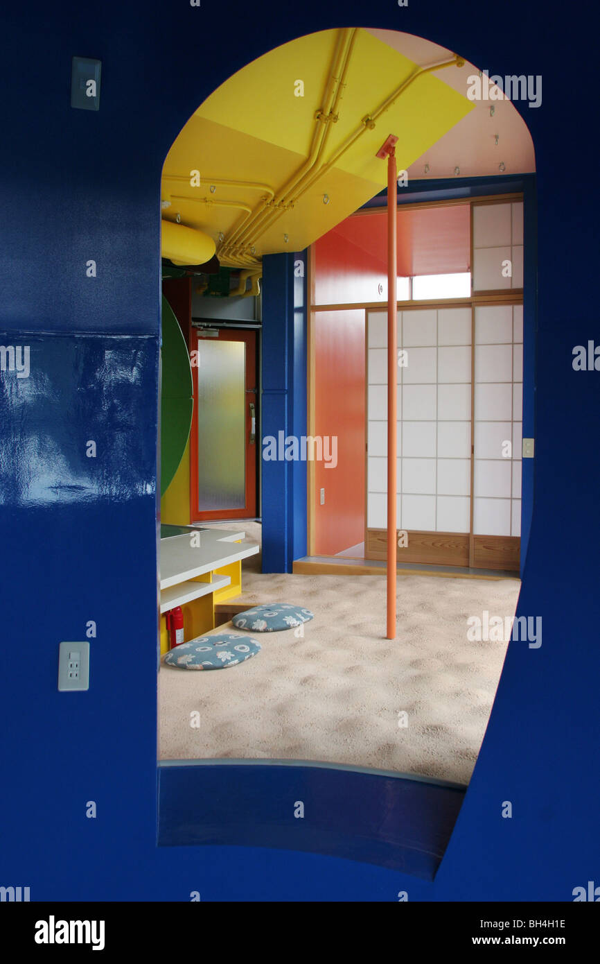 Images de la 9 appartements résidentiels, connu sous le nom de "destin réversible- Lofts En mémoire de Helen Keller', à Mitaka, Tokyo, Japon Banque D'Images