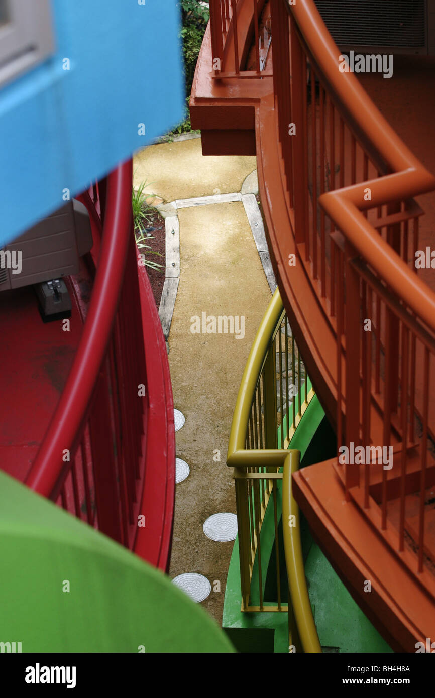 Images de la 9 appartements résidentiels, connu sous le nom de "destin réversible- Lofts En mémoire de Helen Keller', à Mitaka, Tokyo, Japon Banque D'Images