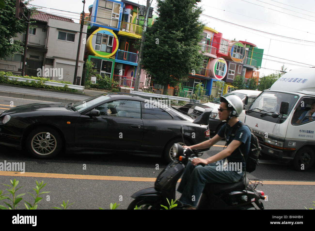 Images de la 9 appartements résidentiels, connu sous le nom de "destin réversible- Lofts En mémoire de Helen Keller', à Mitaka, Tokyo, Japon Banque D'Images