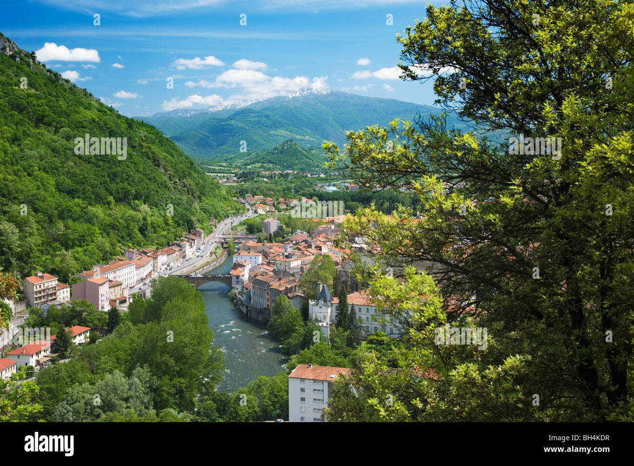 Foix. Midi-Pyrenees. La France. Banque D'Images