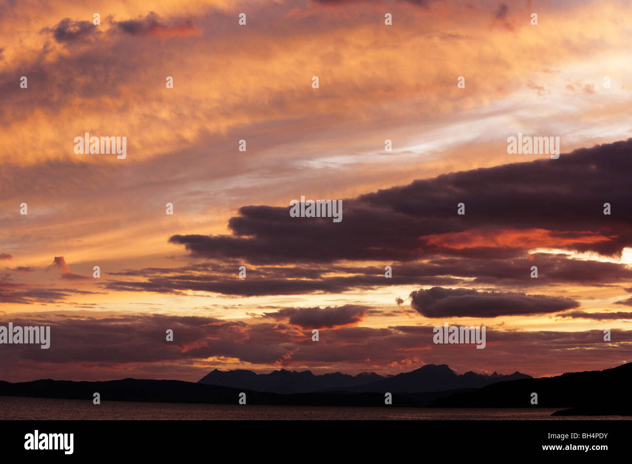 Cuillin hills sur l'île de Skye. Banque D'Images