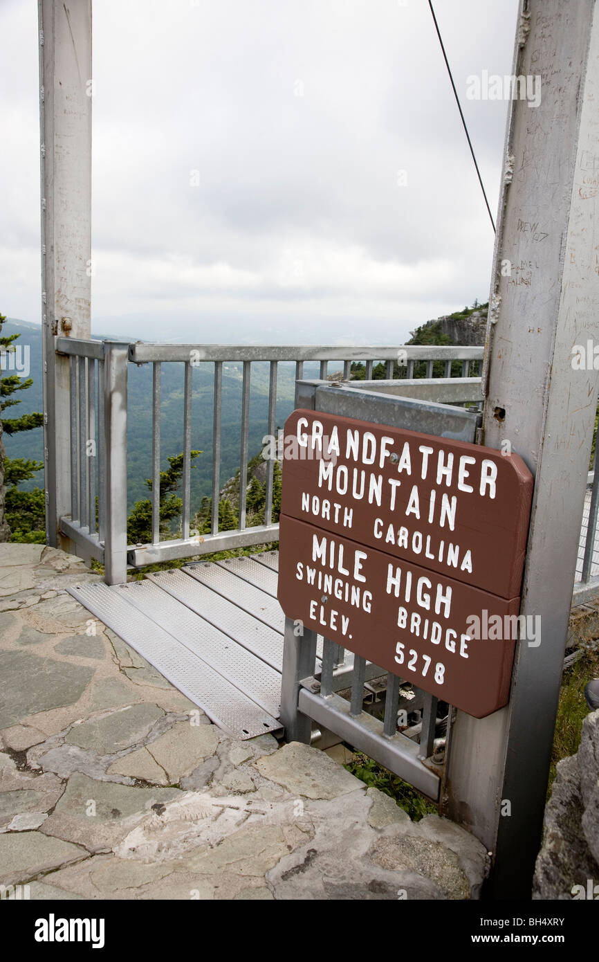 Grandfather Mountain en Caroline du Nord Banque D'Images