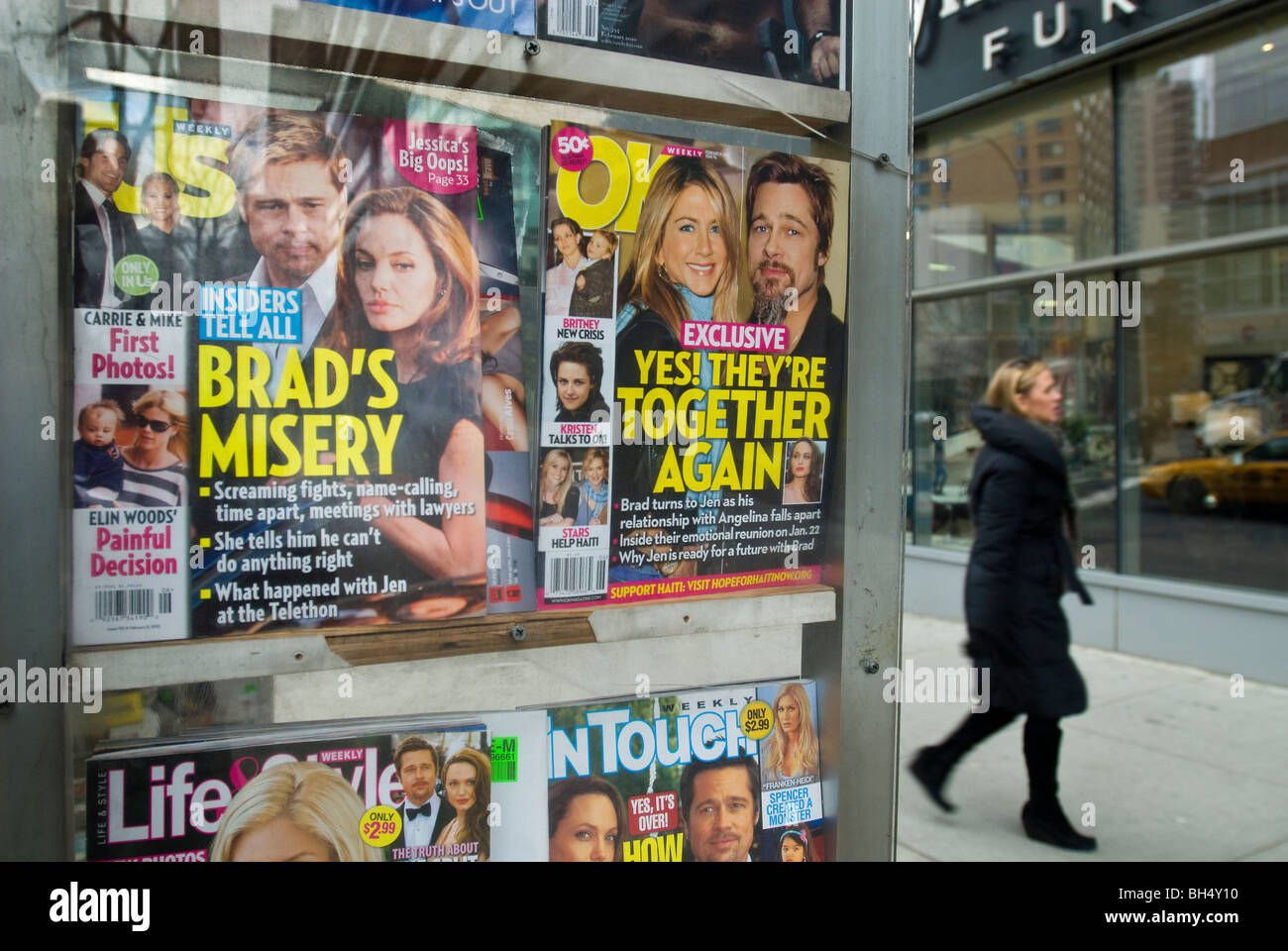 Celebrity magazines dans les kiosques à New York Banque D'Images