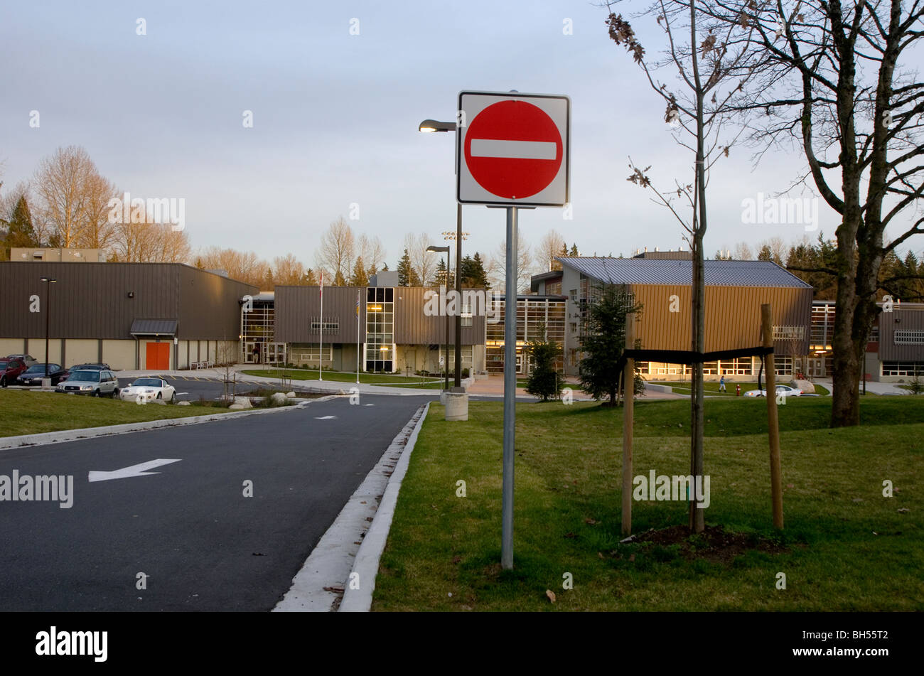 High School à North Vancouver, Colombie-Britannique, Canada Banque D'Images