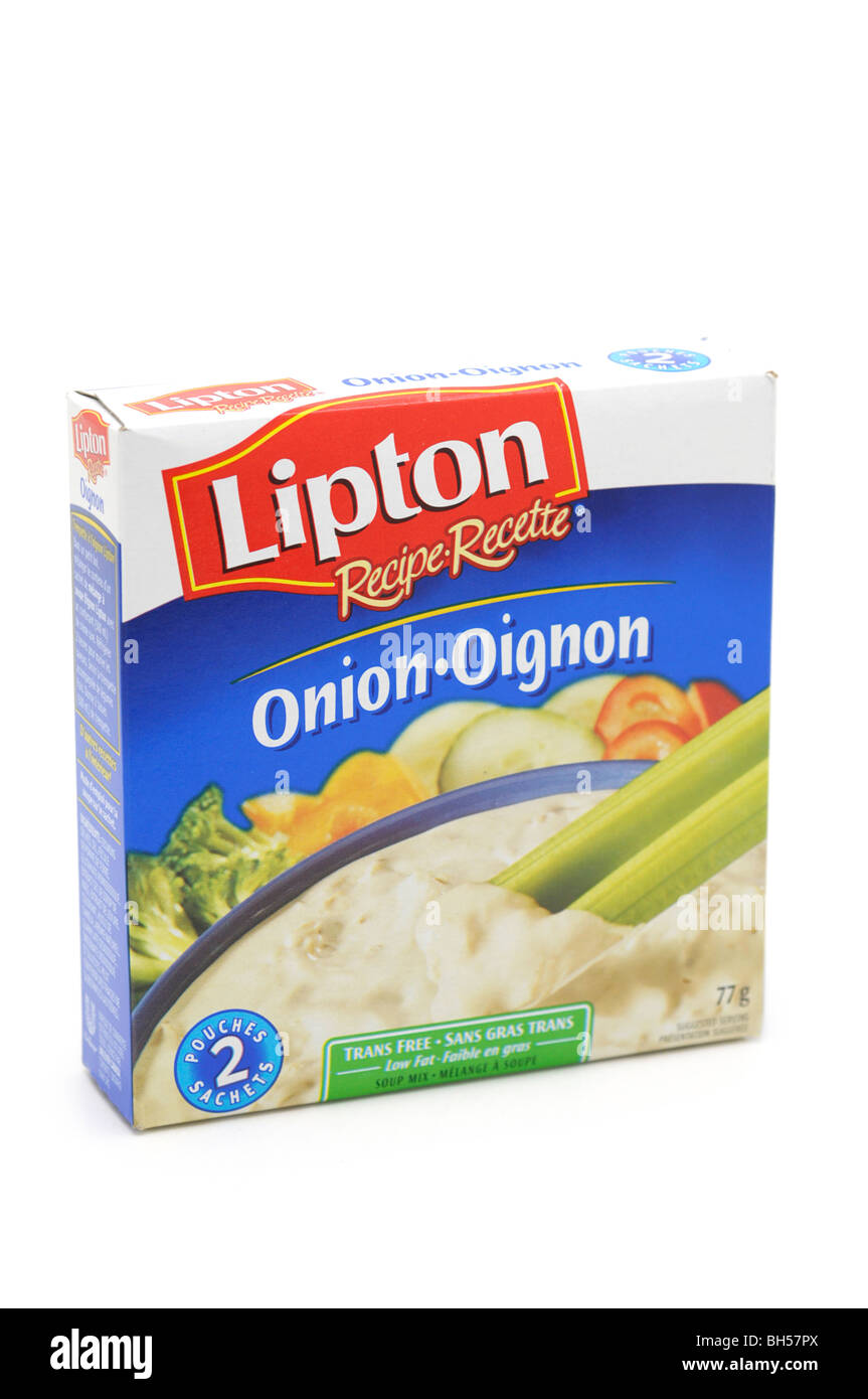 Paquet de soupe à l'Oignon Banque D'Images