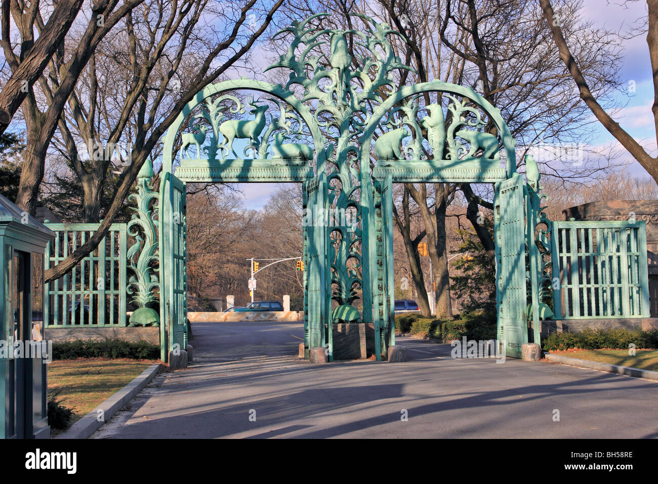 Entrée principale du zoo du Bronx, New York City Banque D'Images