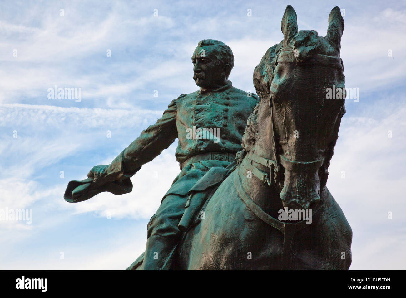 Statue du général Henry Sheridan à Washington DC Banque D'Images