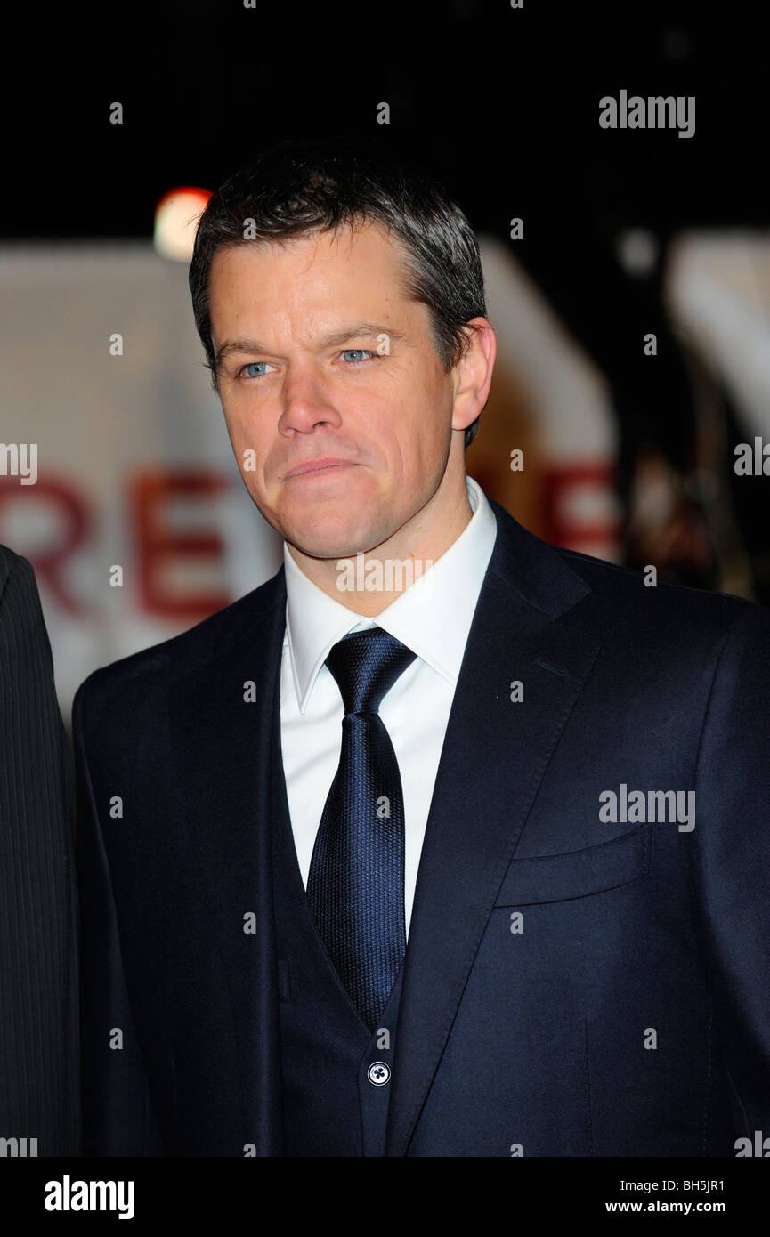 MATT DAMON FILM INVICTUS PREMIERE ODOEN WEST END CINEMA Leicester Square Londres Angleterre 31 Janvier 2010 Banque D'Images