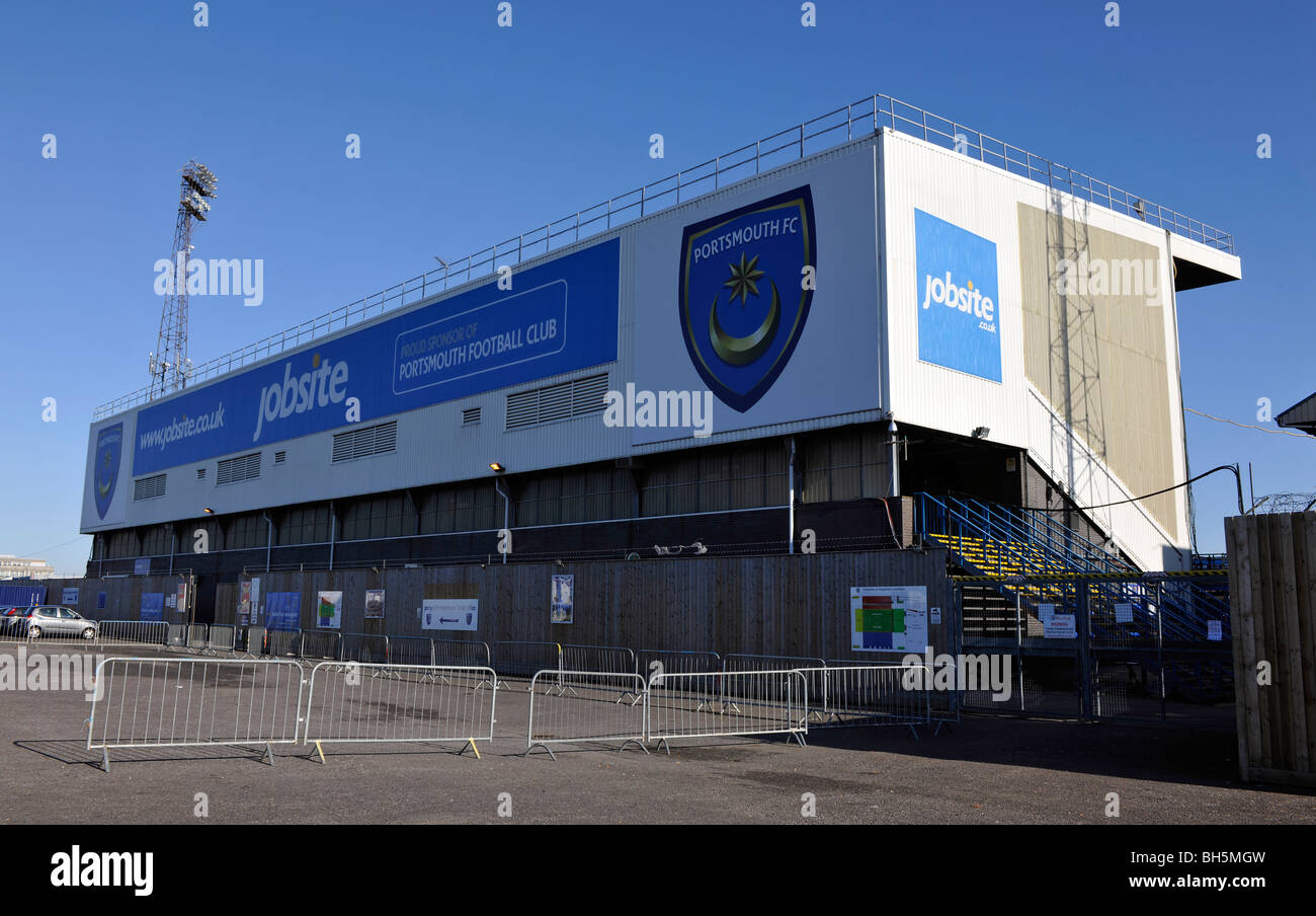 Fratton Park HOME de Portsmouth Football Club, Windsor Castle Road, Fratton, Portsmouth, Hampshire, Angleterre, Royaume-Uni. Banque D'Images