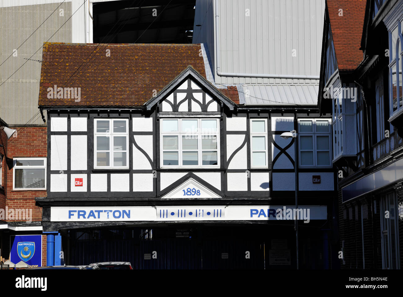 Fratton Park HOME de Portsmouth Football Club, Windsor Castle Road, Fratton, Portsmouth, Hampshire, Angleterre, Royaume-Uni. Banque D'Images