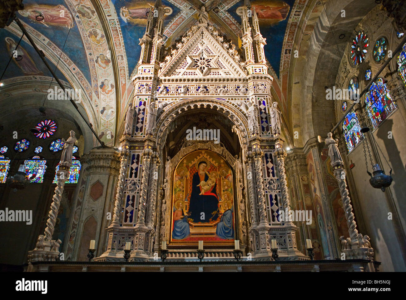 Italie,Toscane,Florence,l'intérieur de l'église Orsanmichele Banque D'Images