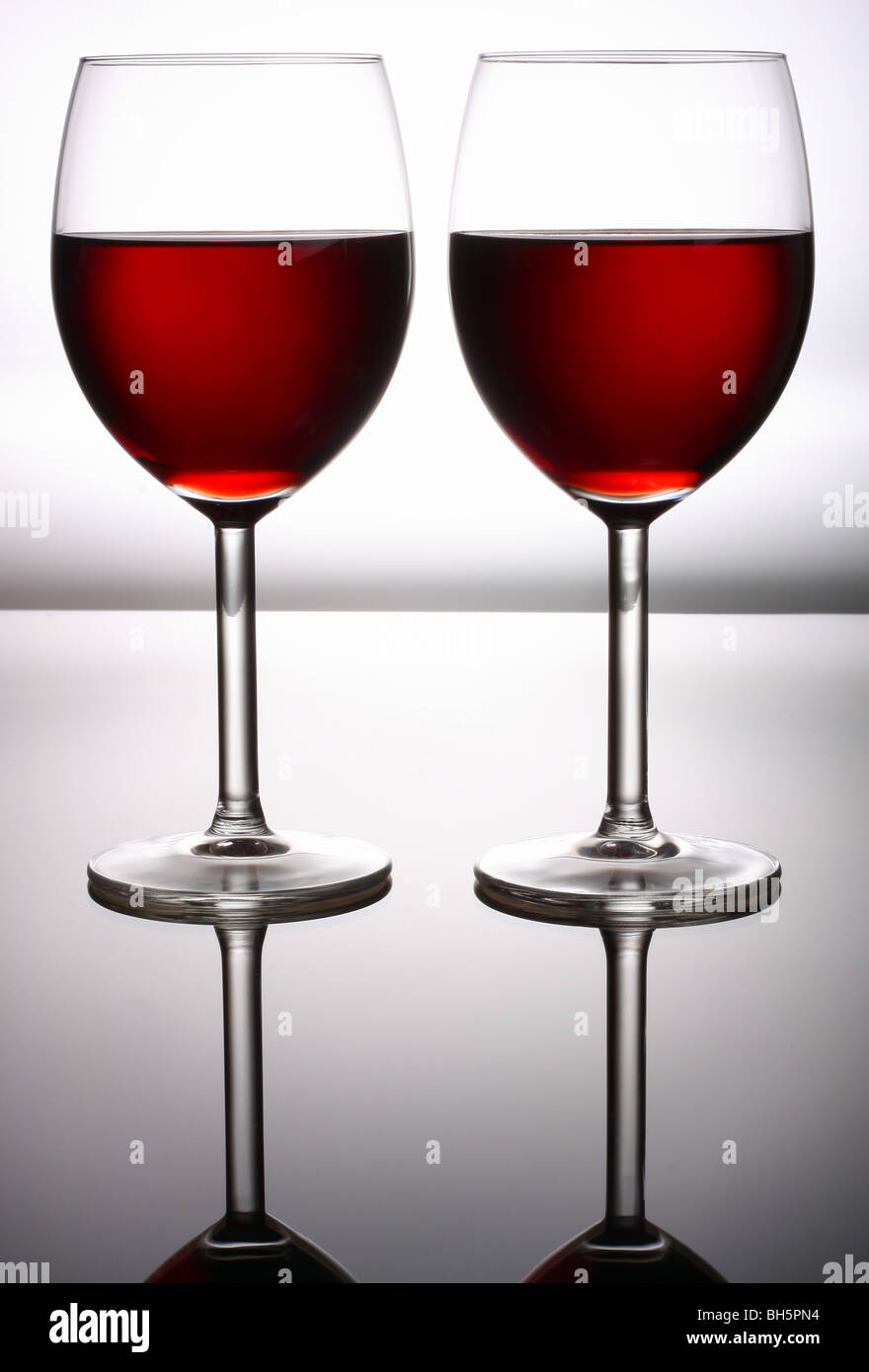 Verre de vin rouge Banque D'Images