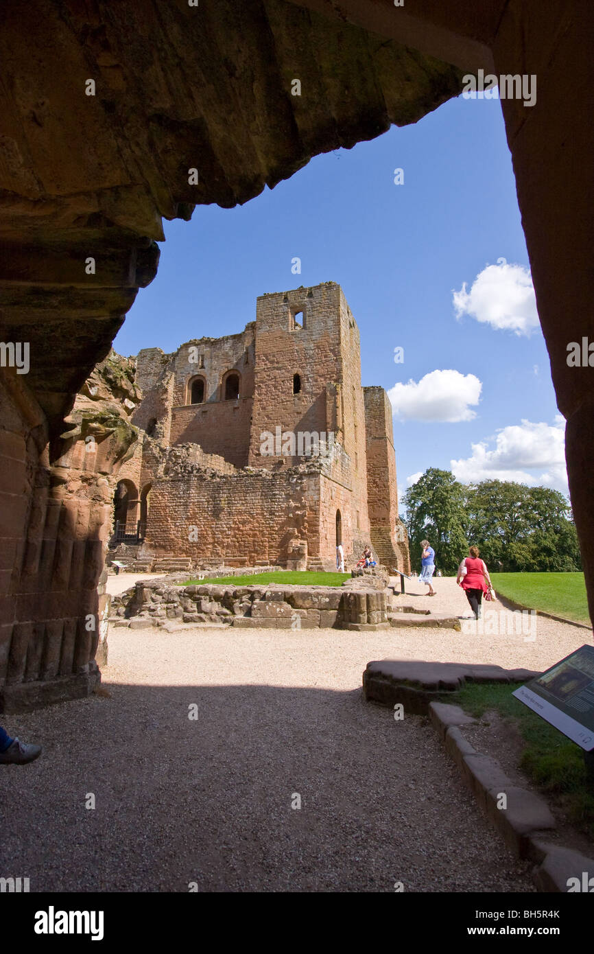 Vue sur le château de Kenilworth, Wawickshire Banque D'Images