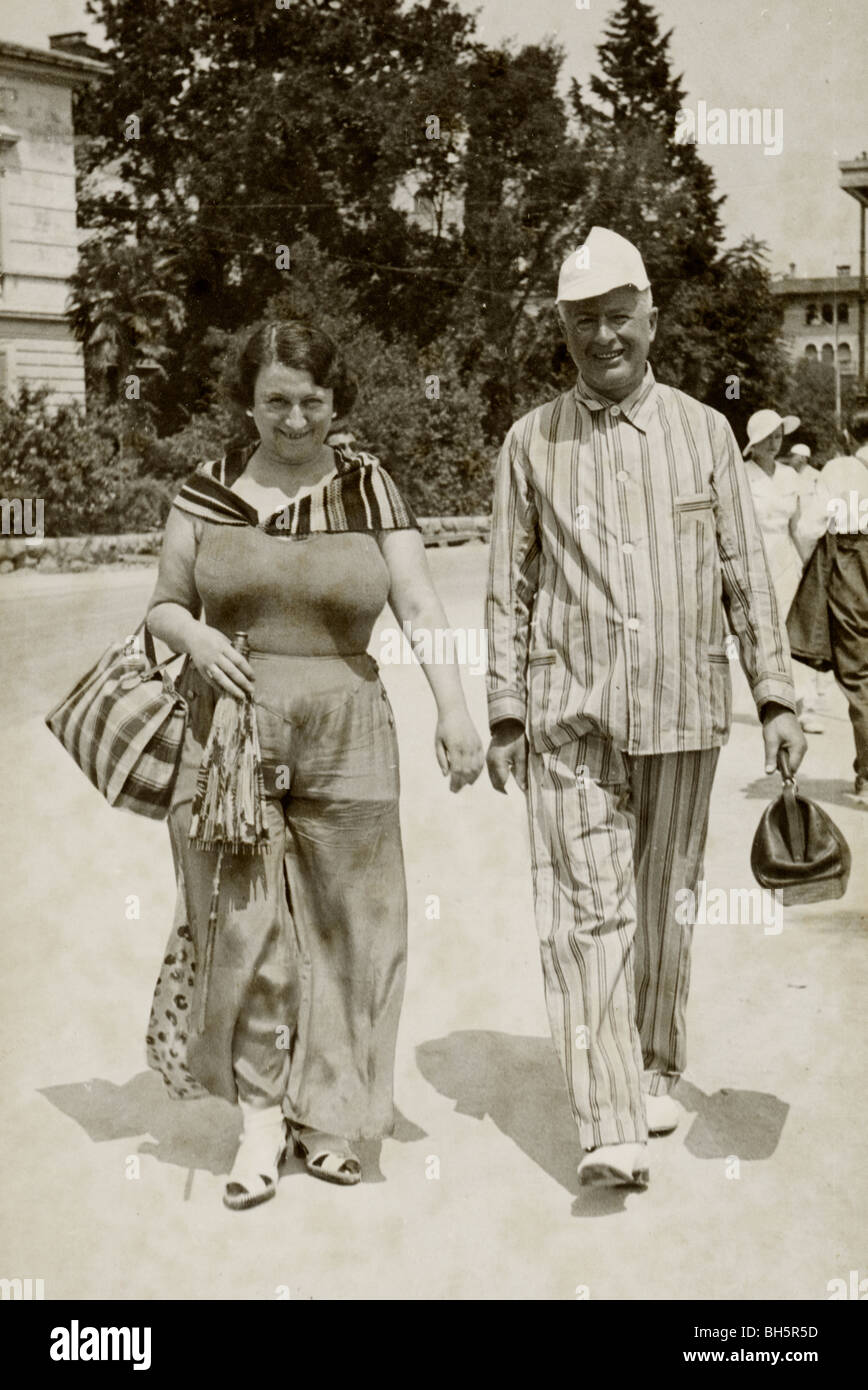 Tourist Couple excentrique et farfelu Banque D'Images