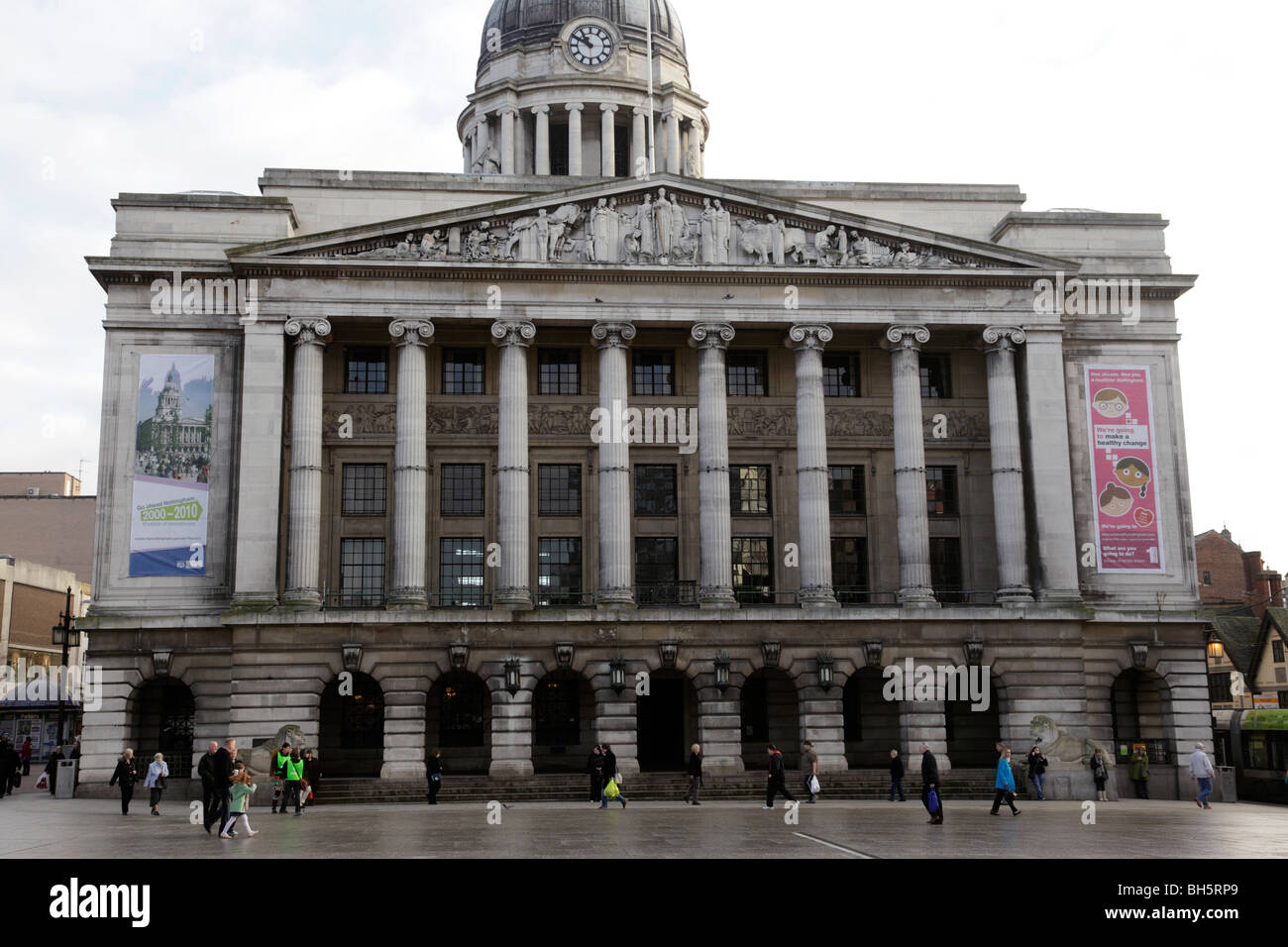 Façade de la chambre du conseil de la place du vieux marché nottingham uk Banque D'Images