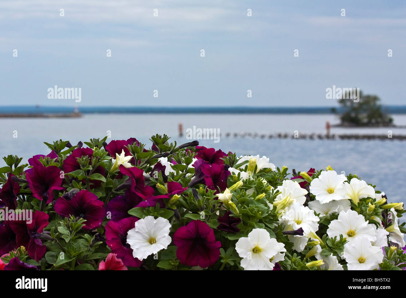 Lac supérieur à Marquette Michigan USA grands Lacs hors horizon personne minimaliste nature artistique paysage rural idées personne aucune haute résolution Banque D'Images