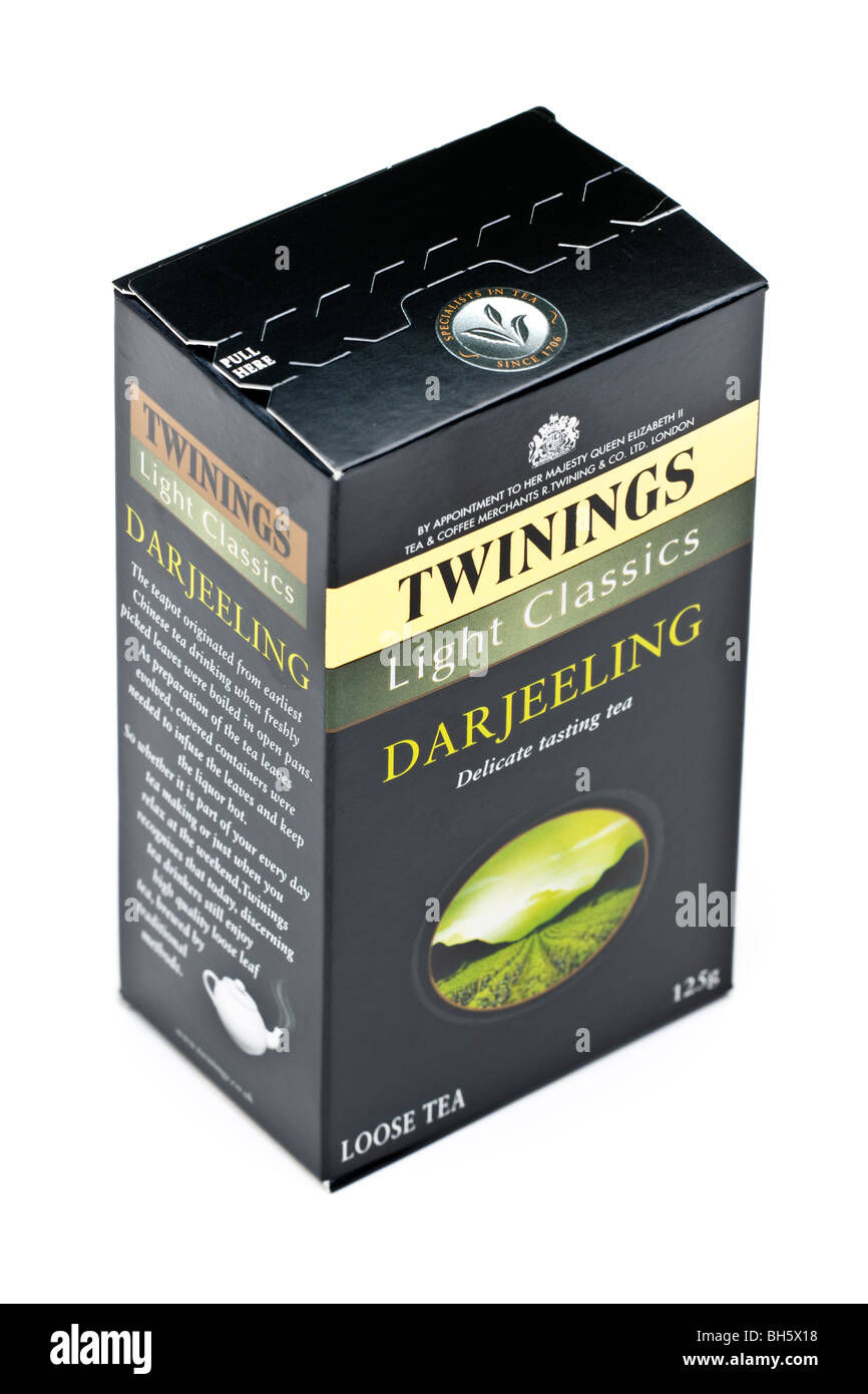 Boîte de 125 grammes de Twinings thé Darjeeling musique classique légère Banque D'Images