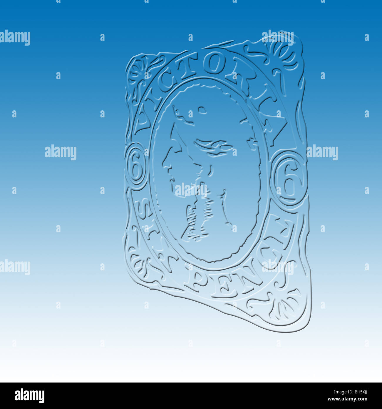 Représentation graphique d'un timbre-poste Banque D'Images