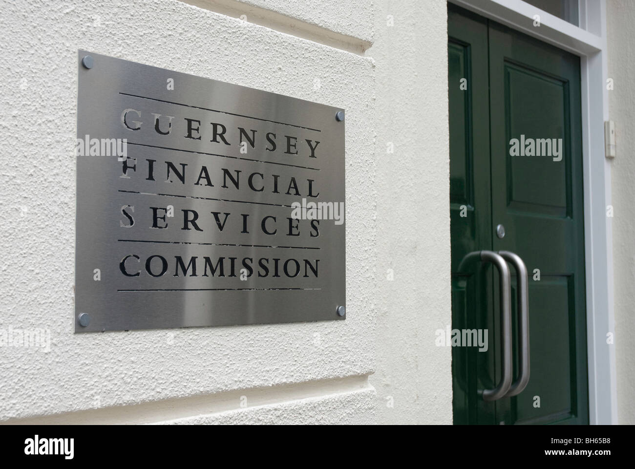 Guernsey Financial Services Commission sign Banque D'Images