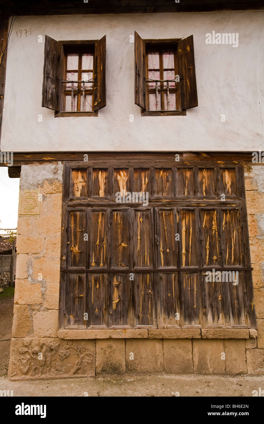 Les détails architecturaux de Safranbolu Turquie maisons Banque D'Images