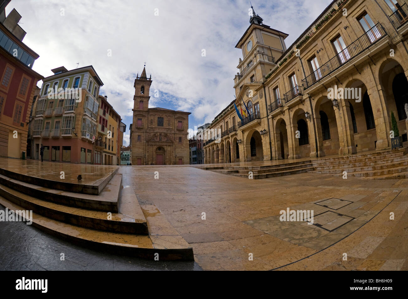 Mairie d'Oviedo, Asturias, Espagne. Banque D'Images