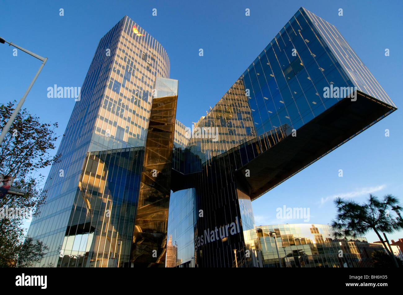 Torre Mare Nostrum, siège social de Gas Natural Gas Company (Espagnol), par Enric Miralles et Benedetta Tagliabue, Barcelone.Espagne Banque D'Images