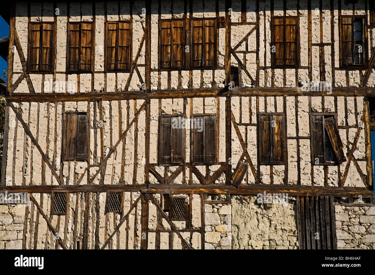 Les détails architecturaux de Safranbolu Turquie maisons Banque D'Images