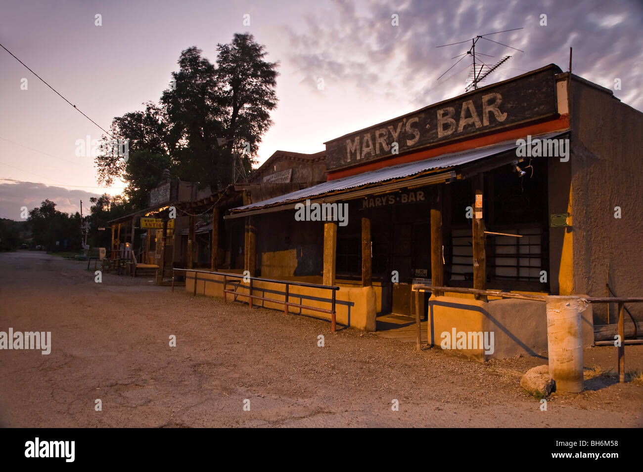Mary's Bar de Los Cerrillos, Nouveau Mexique Banque D'Images