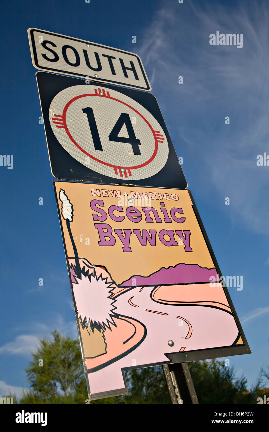 La turquoise Trail Scenic Byway, ou de l'autoroute 14, Nouveau Mexique Banque D'Images