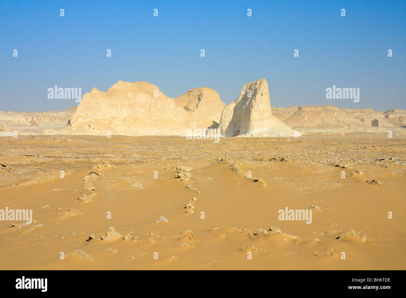 Désert de l'Afrique Egypte Désert Blanc de l'Ouest Rock Banque D'Images