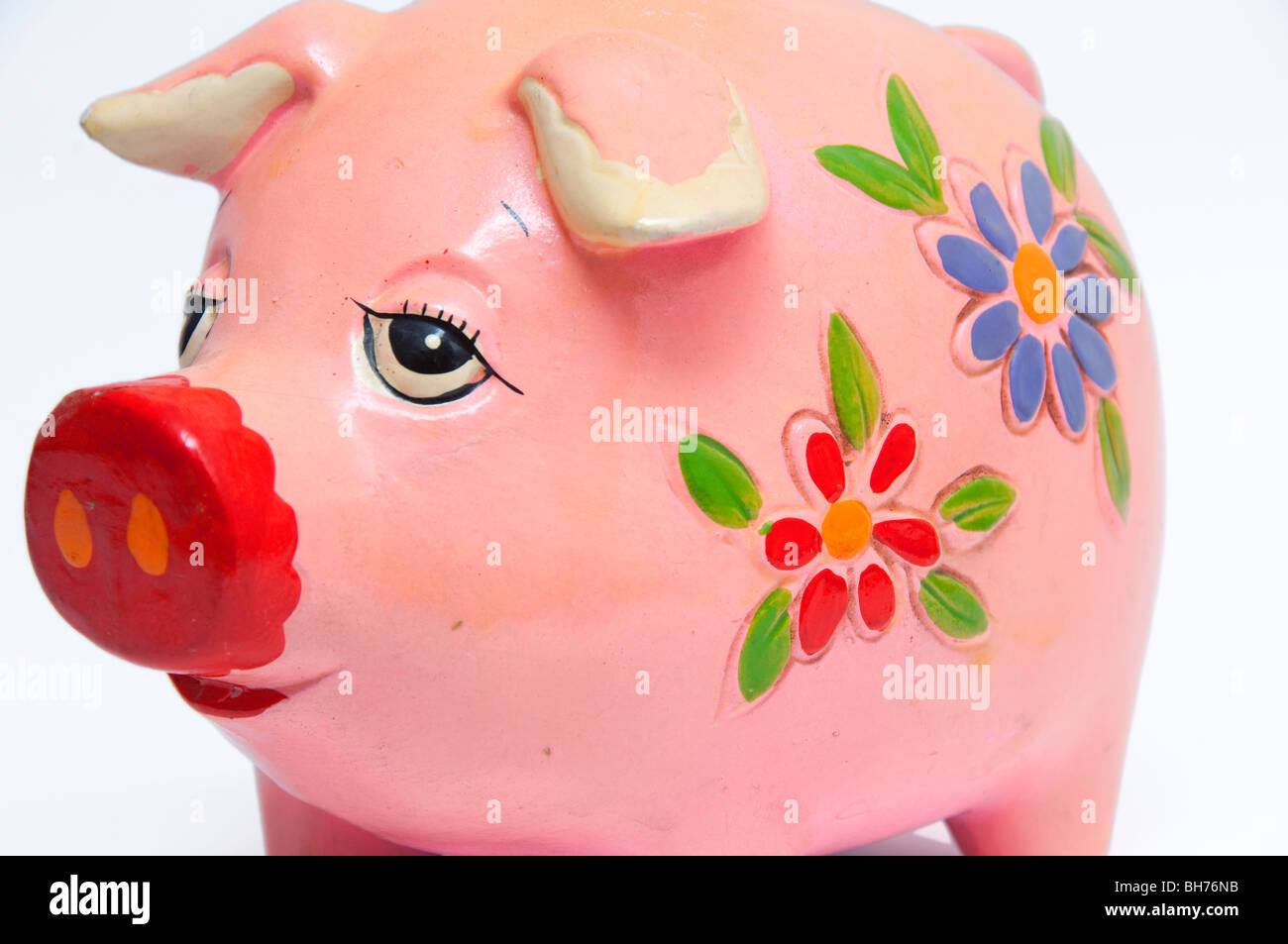 Concept financier assez bright pink piggy bank Banque D'Images