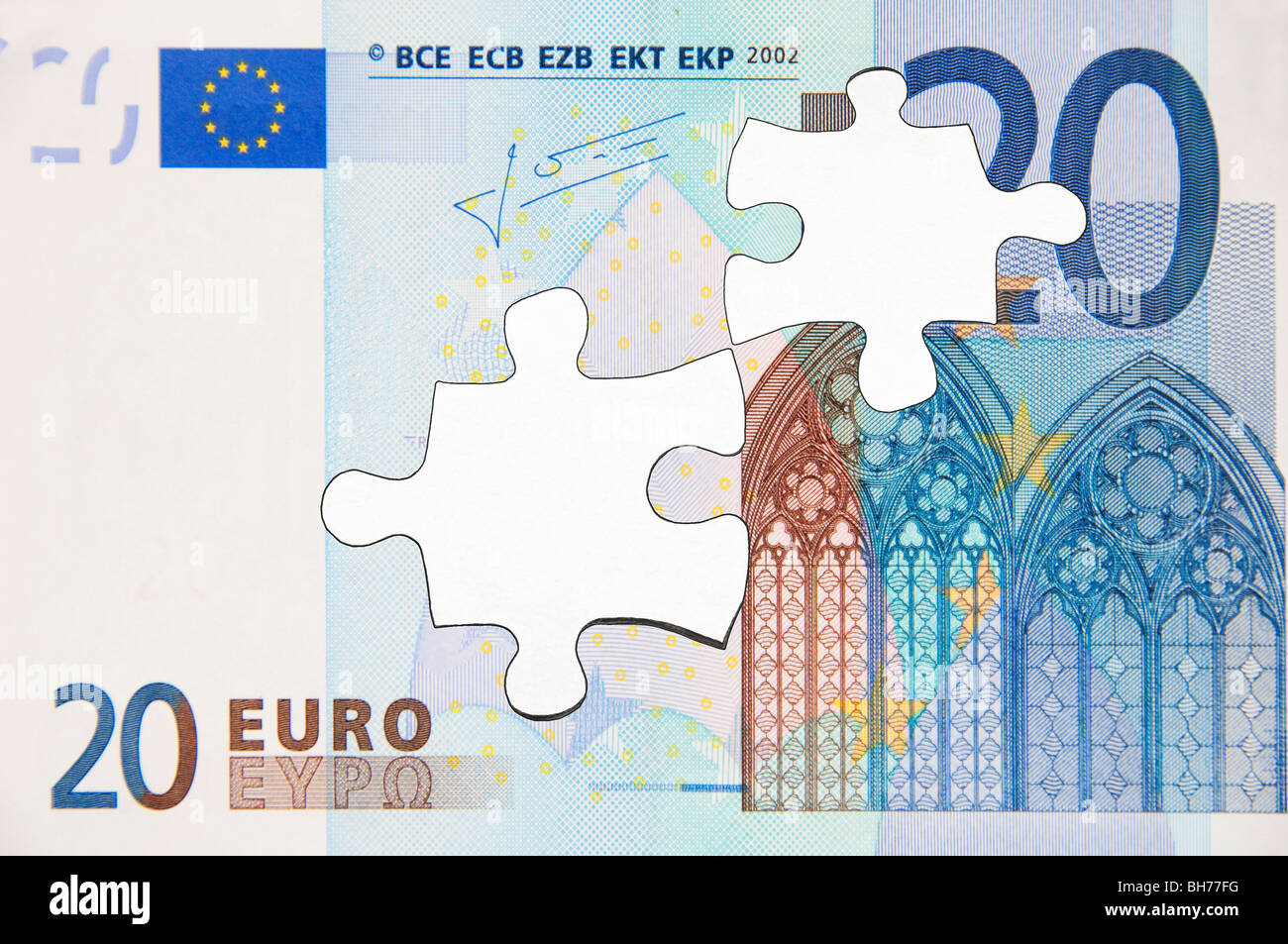 Euro concept financier, valeur, monnaie, commerce, la chute Banque D'Images