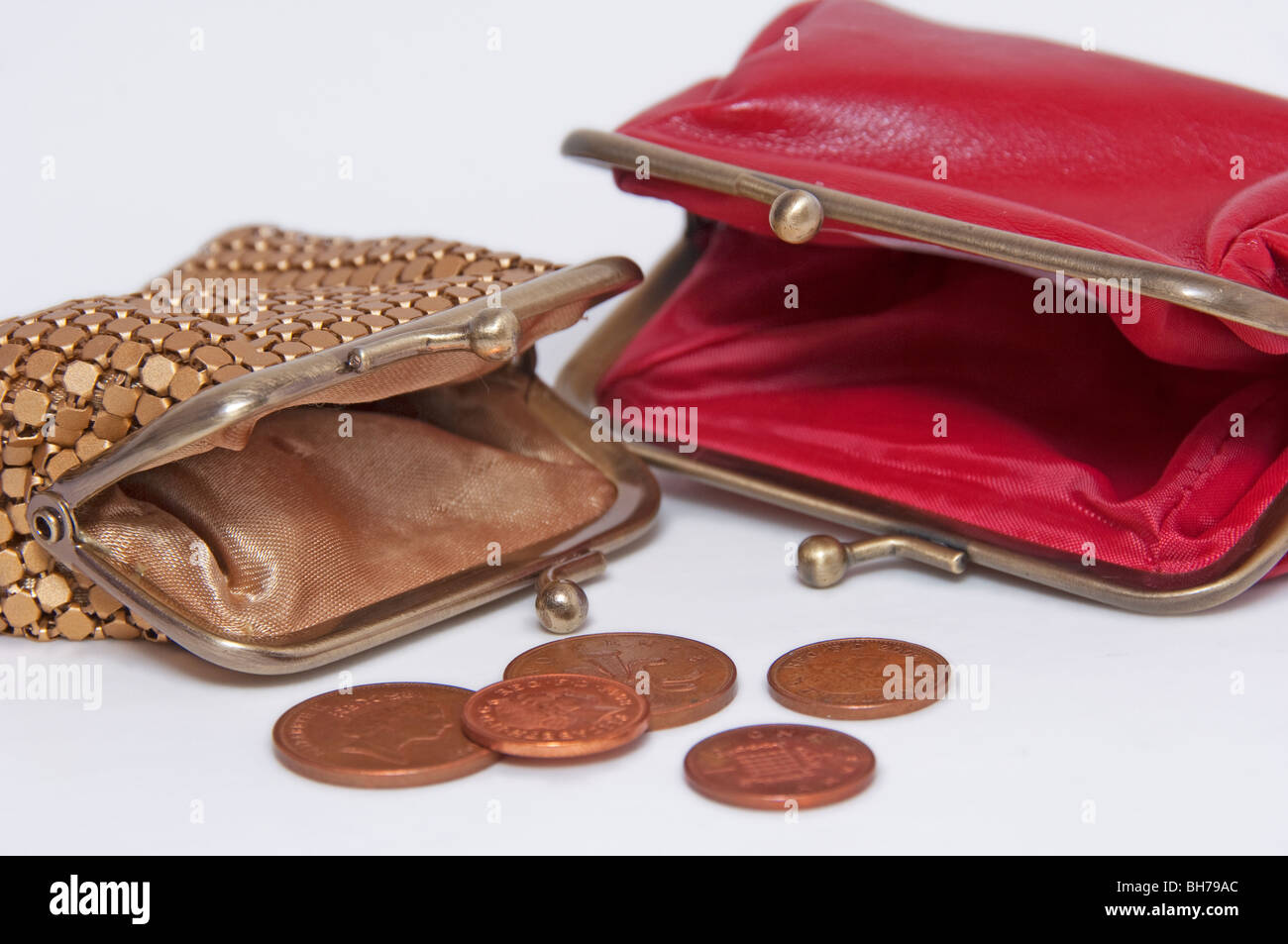 Financial concept pauvres, vide, porte-monnaie, pièces de monnaie Photo  Stock - Alamy