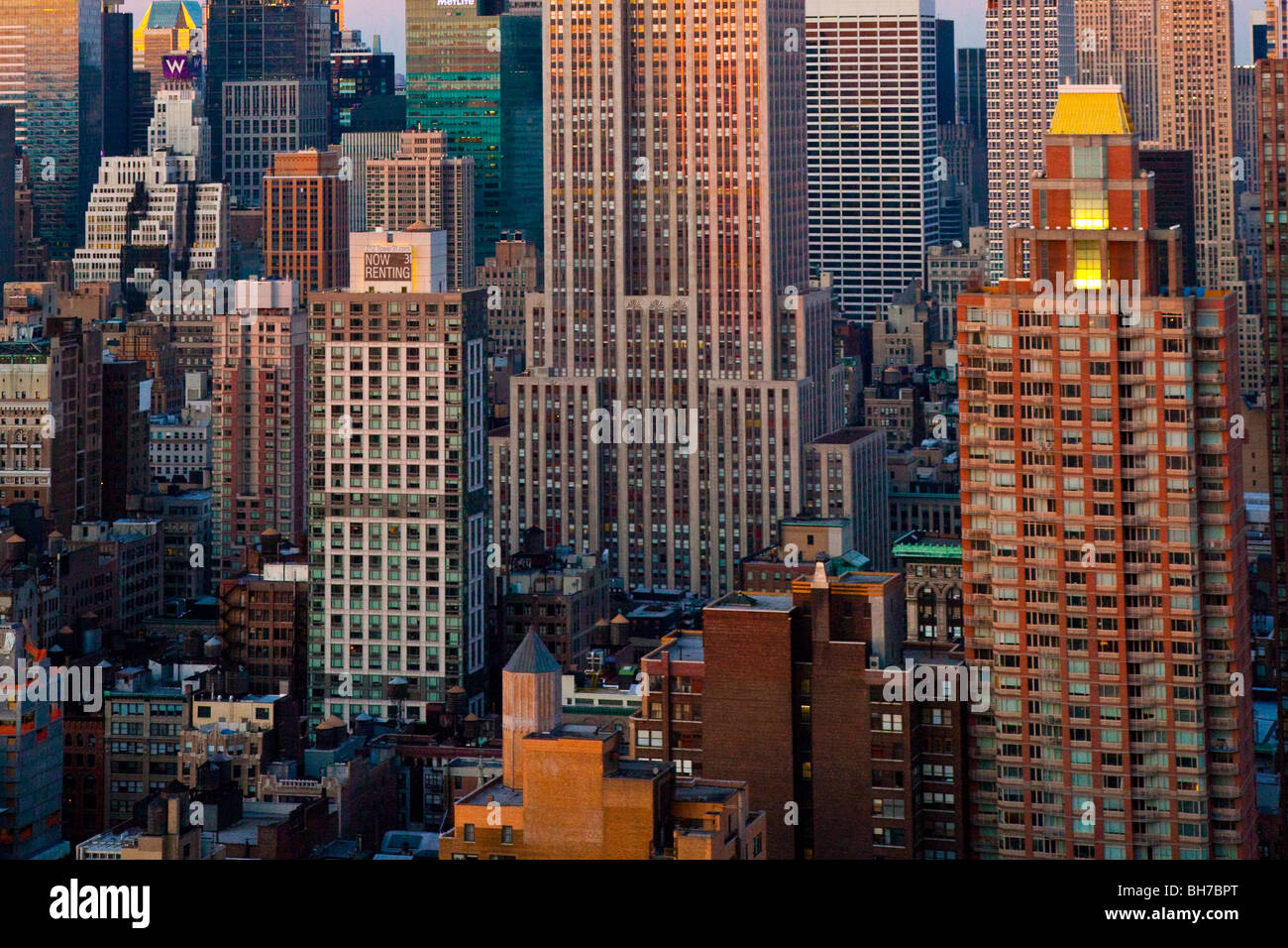 Empire State Building et Manhattan, New York City Banque D'Images