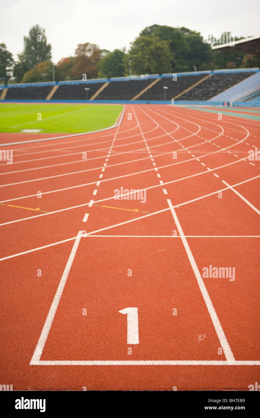 Jeux olympiques, Londres 2012, course, piste, pistes, athlétisme, sports, terrain, 1, numéro, d'abord, la race, l'action, vitesse, focusund Banque D'Images
