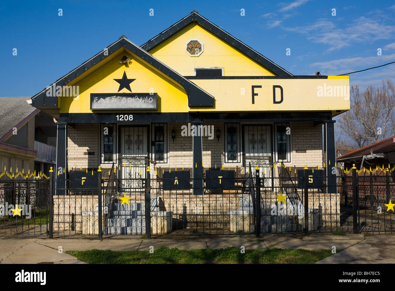 Maison et studio de Fats Domino, abaisser Ninth Ward, La Nouvelle-Orléans, Louisiane Banque D'Images