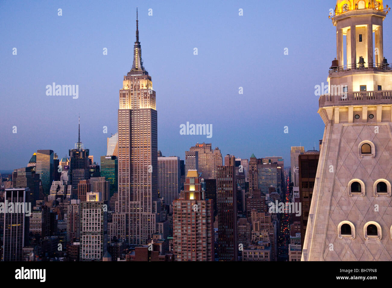 Empire State Building et le MetLife Building, New York City Banque D'Images