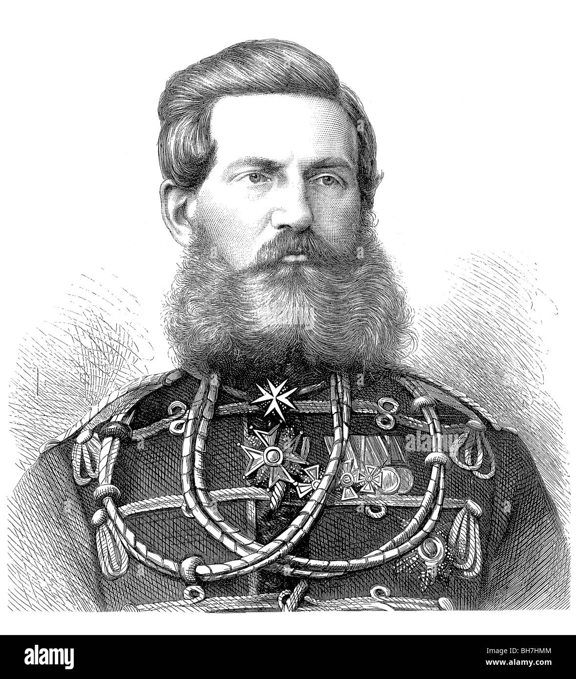 Le Prince Frédéric-guillaume de Prusse, 1870. À partir d'un portrait pris à Saint-Pétersbourg. Banque D'Images