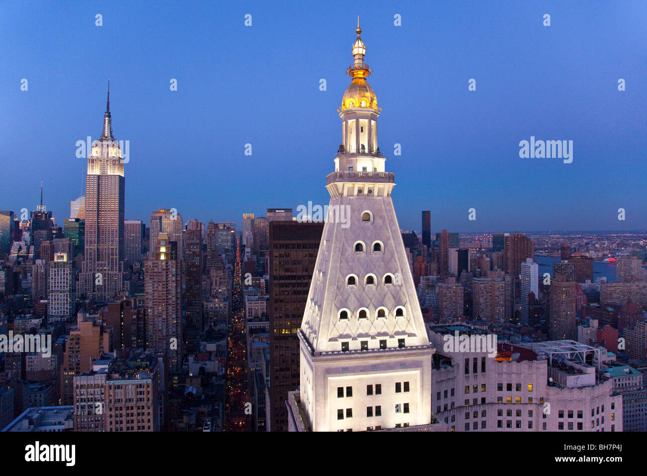 Immeuble de la Métropolitaine et de l'Empire State Building, New York City Banque D'Images