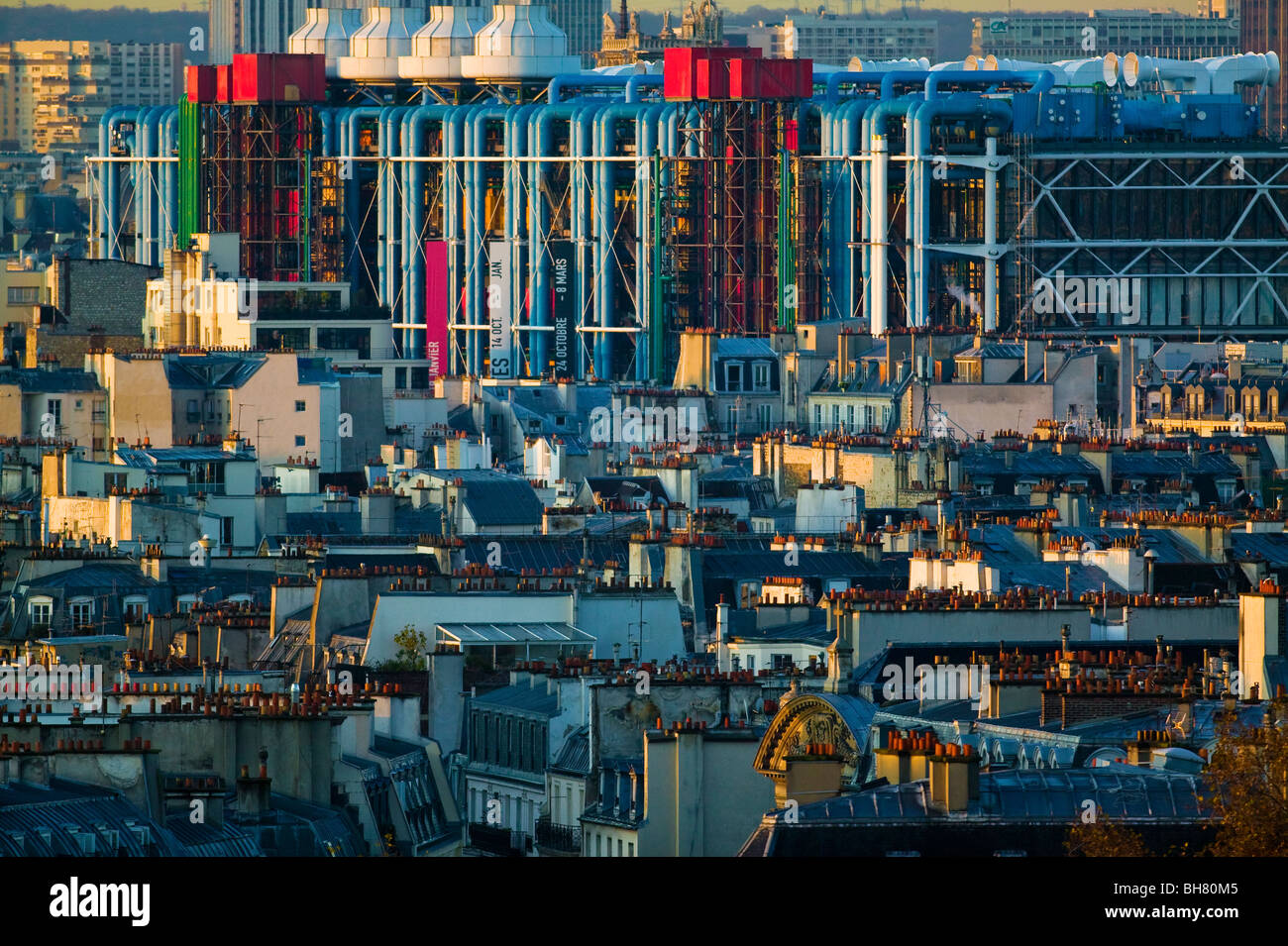 Musée GEORGES POMPIDOU À PARIS, FRANCE Banque D'Images