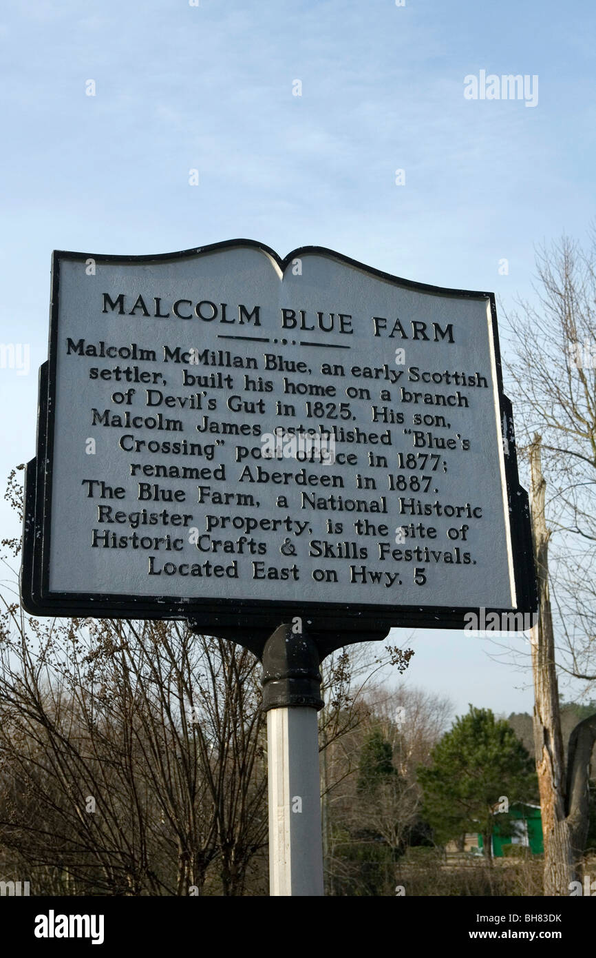 Malcolm bleu ferme Caroline du repère historique, NC histoire Banque D'Images