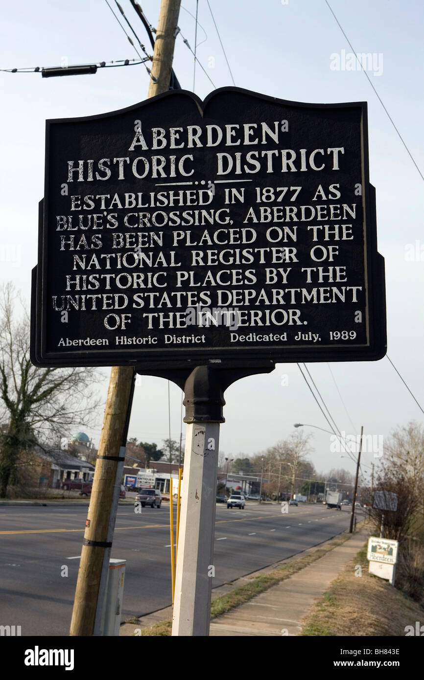 Quartier Historique d'Aberdeen Caroline du repère historique, NC histoire Banque D'Images