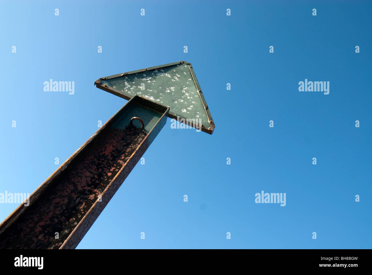 flèche verte Banque D'Images