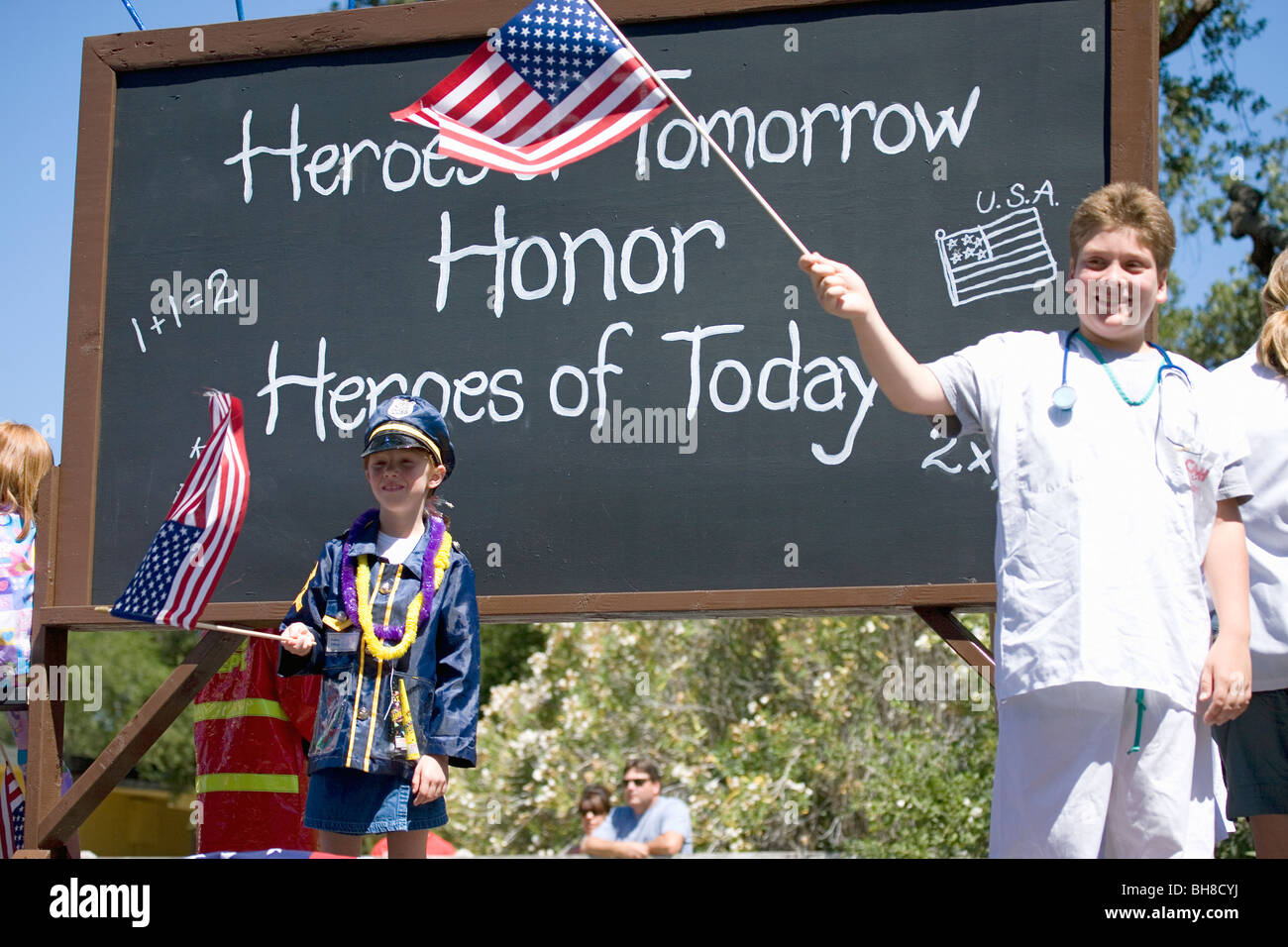 Défilé annuel de 4 juillet à Ojai, en Californie Banque D'Images