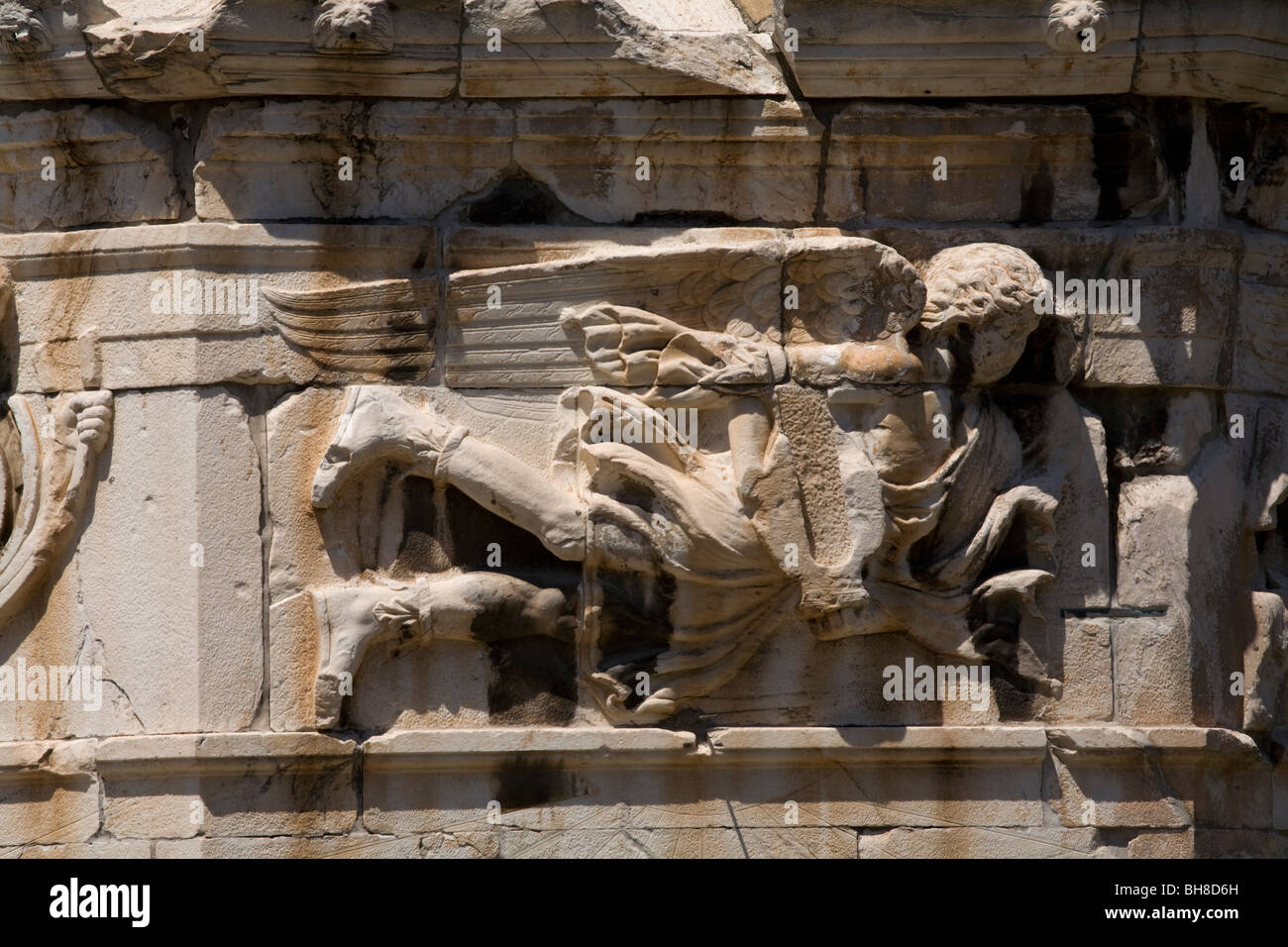 Athènes Grèce la tour romaine d'agora des vents (Horologion du Kyrristos) considérée comme la première station météorologique au monde Banque D'Images