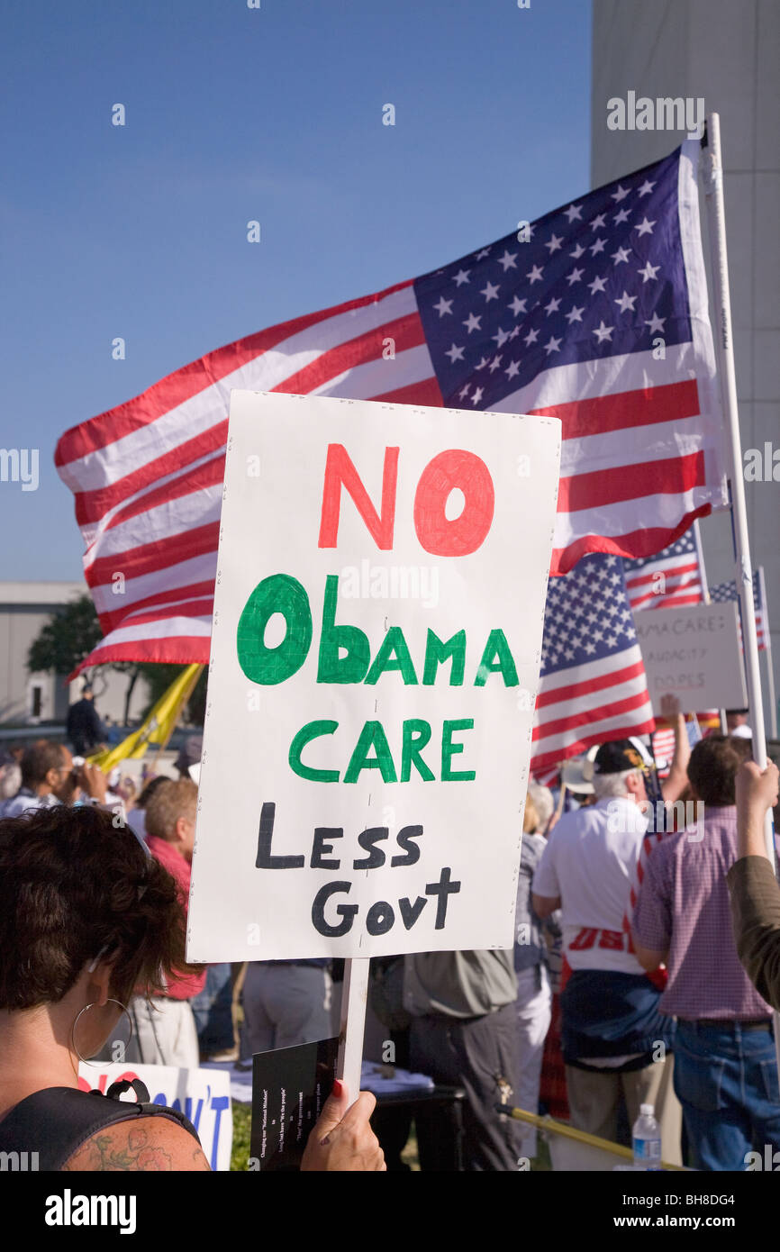 9-12 Rallye et Tea Party, le 12 septembre 2009 à l'Édifice Fédéral, Los Angeles, CA Banque D'Images